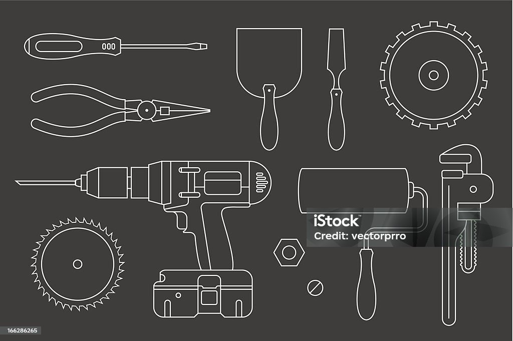 Gli strumenti - arte vettoriale royalty-free di Cacciavite