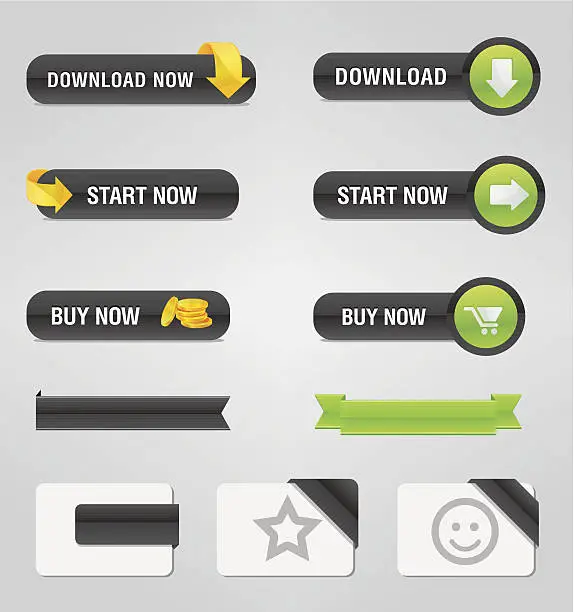 Vector illustration of Download now web button