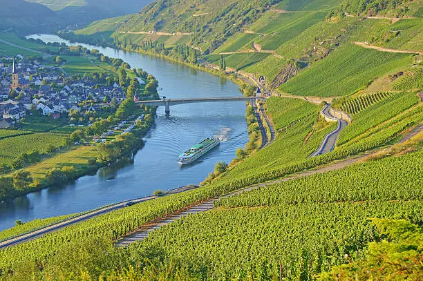 River cruise ship on the Moselle in Germany