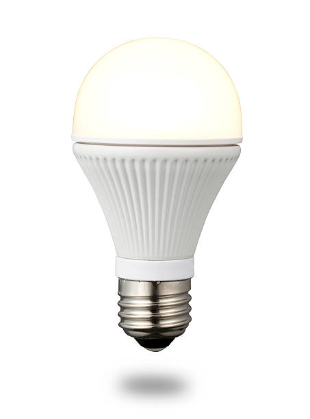 luces de led de lámpara - compact fluorescent lightbulb fotografías e imágenes de stock