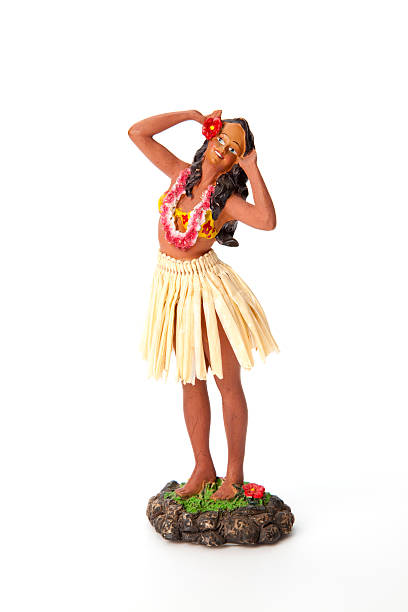 フラ人形 - hula dancer retro revival hula dancing doll ストックフォトと画像