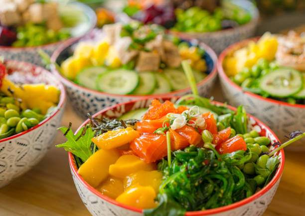 Salmon, Tuna , Veg bowl.
