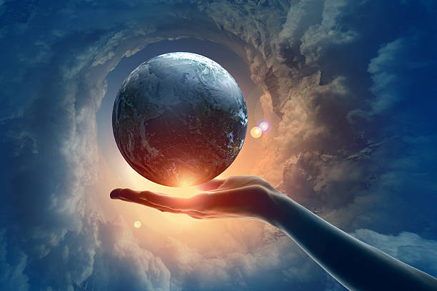istock Image of earth planet on hand 166291759