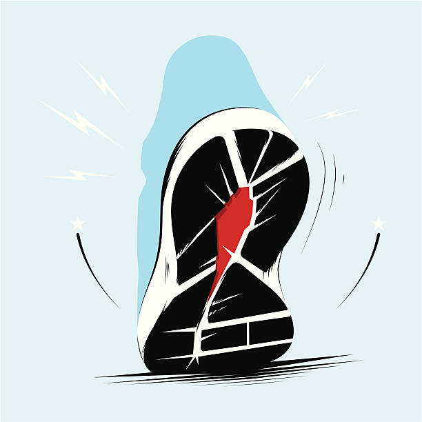 Running trainers sole Fully editable vector illustration of trainers sole. beautiful woman walking stock illustrations