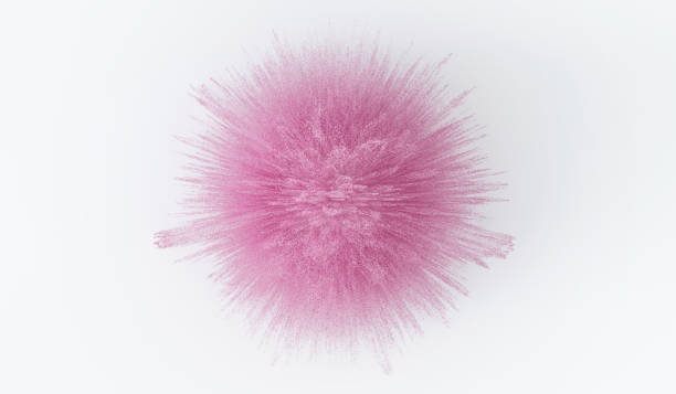istock Pink powder explosion on isolated white background. 1662948013
