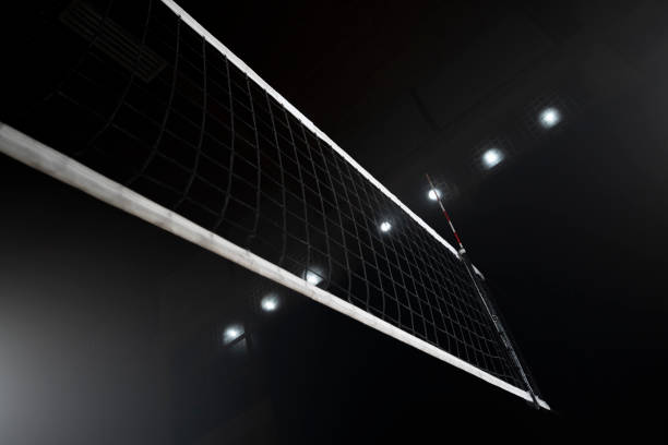 Vista da rede de voleibol - foto de acervo