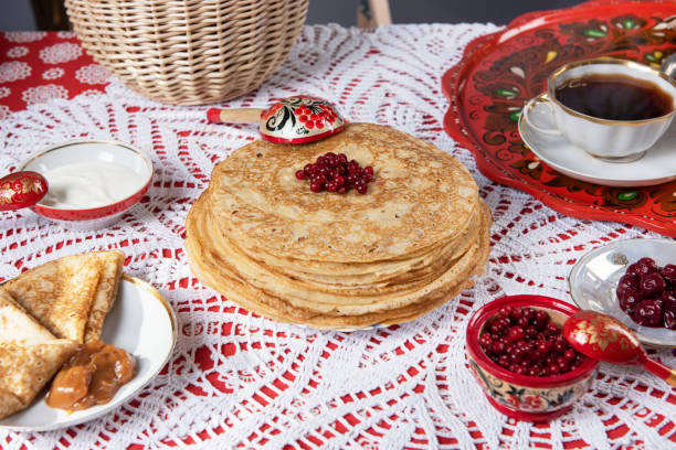 istock Pancakes with berries and sour cream 1662961473