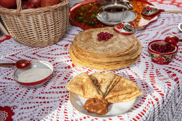 istock Pancakes with berries and sour cream 1662961494