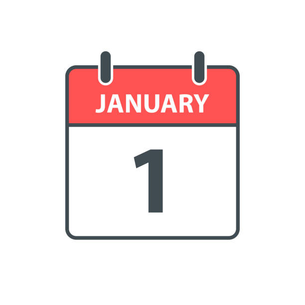 istock January 1 - Daily Calendar Icon in flat design style on white background 1662962025