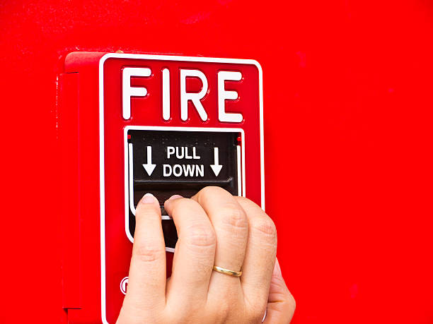 Fire alarm stock photo