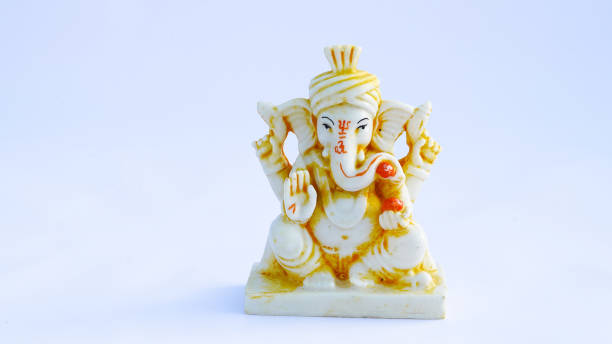 istock Famous Indian God statue, Lord Ganesha, Ma Durga, Adiyogi, Krishna and Ma Laxm Isolate On white background. 1663007995