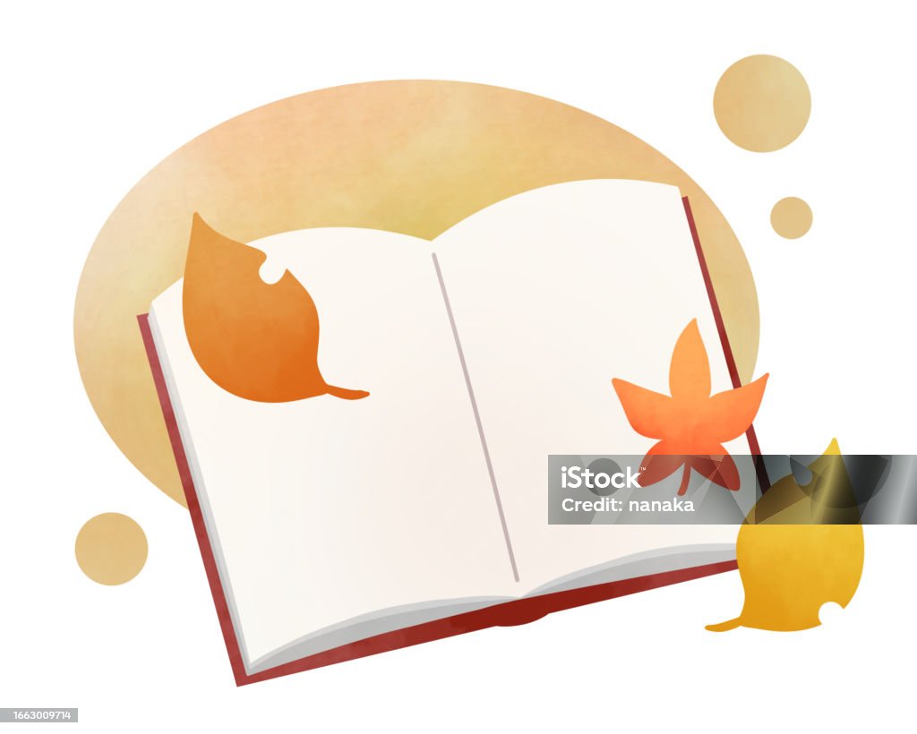 Book Open Fall Pfp Autumn Fallen Leaves And Open Book Stock Illustration - Download Image ...