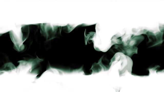 A nebula of white smoke in motion on a black background