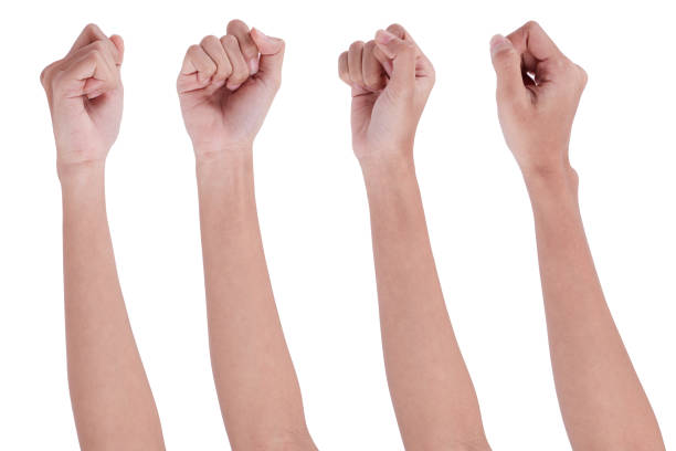 istock The woman's hands and arms clenched into strong fists. 1663011676