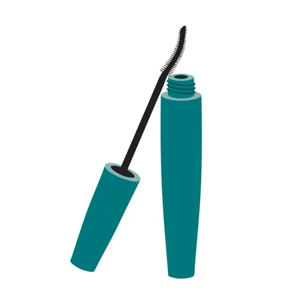 Vector illustration of Mascara color flat vector on a white background