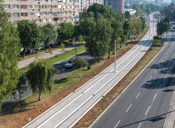istock Renovated Sarajevo tram line between Skenderija--Cengic Vila 1663077088