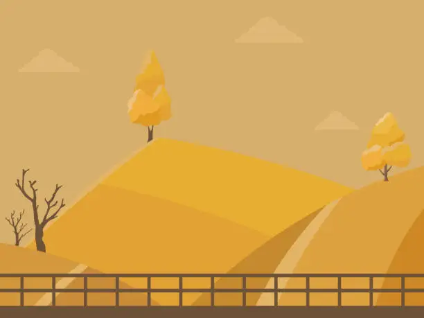 Vector illustration of autumn season concept.