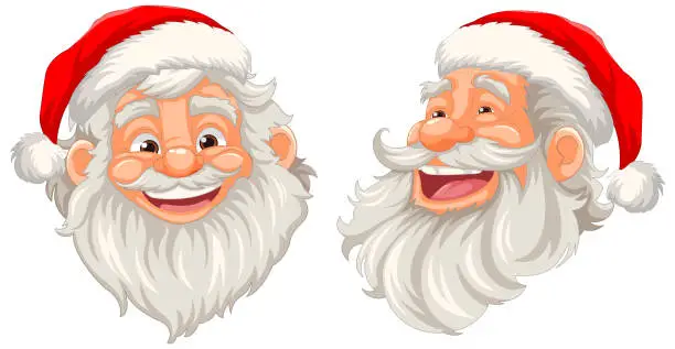 Vector illustration of Cheerful Santa Claus Cartoon Character Enjoying a Pint of Beer