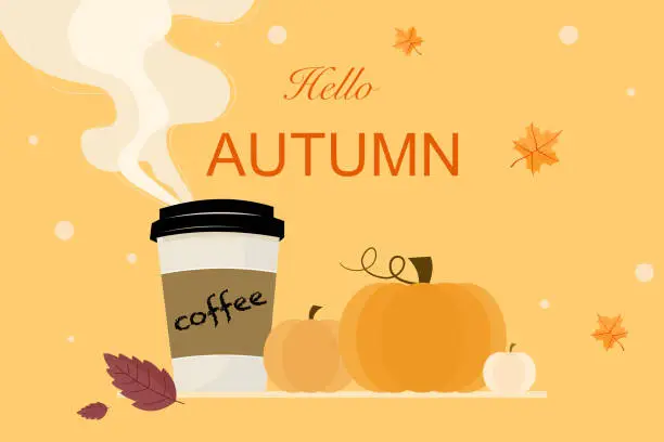 Vector illustration of Autumn background.