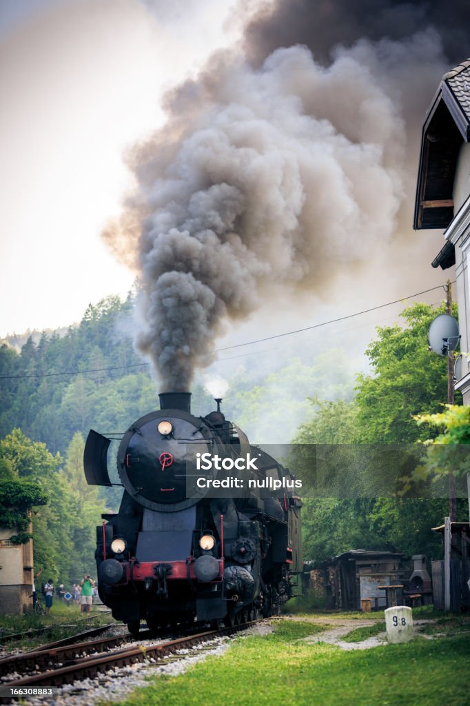 Trem a vapor - Foto de stock de Antigo royalty-free