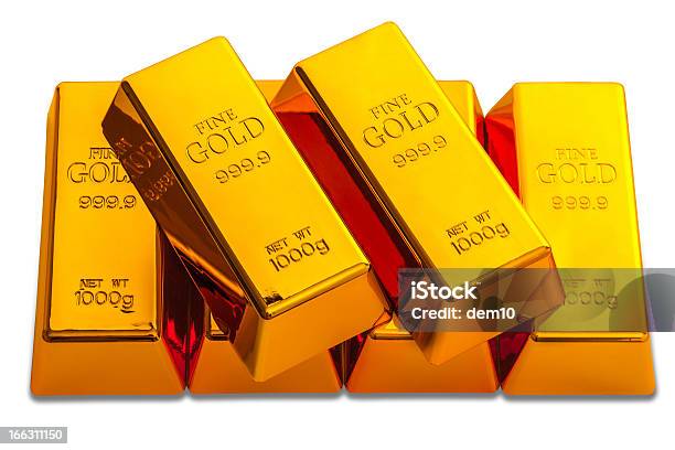 Foto de Bar De Ouro e mais fotos de stock de Barra de Ouro - Barra de Ouro, Dourado - Descrição de Cor, Figura para recortar
