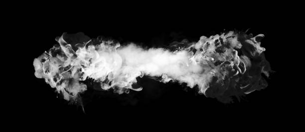 istock White smoke and colors blot on Black. Abstract background. 1663117895