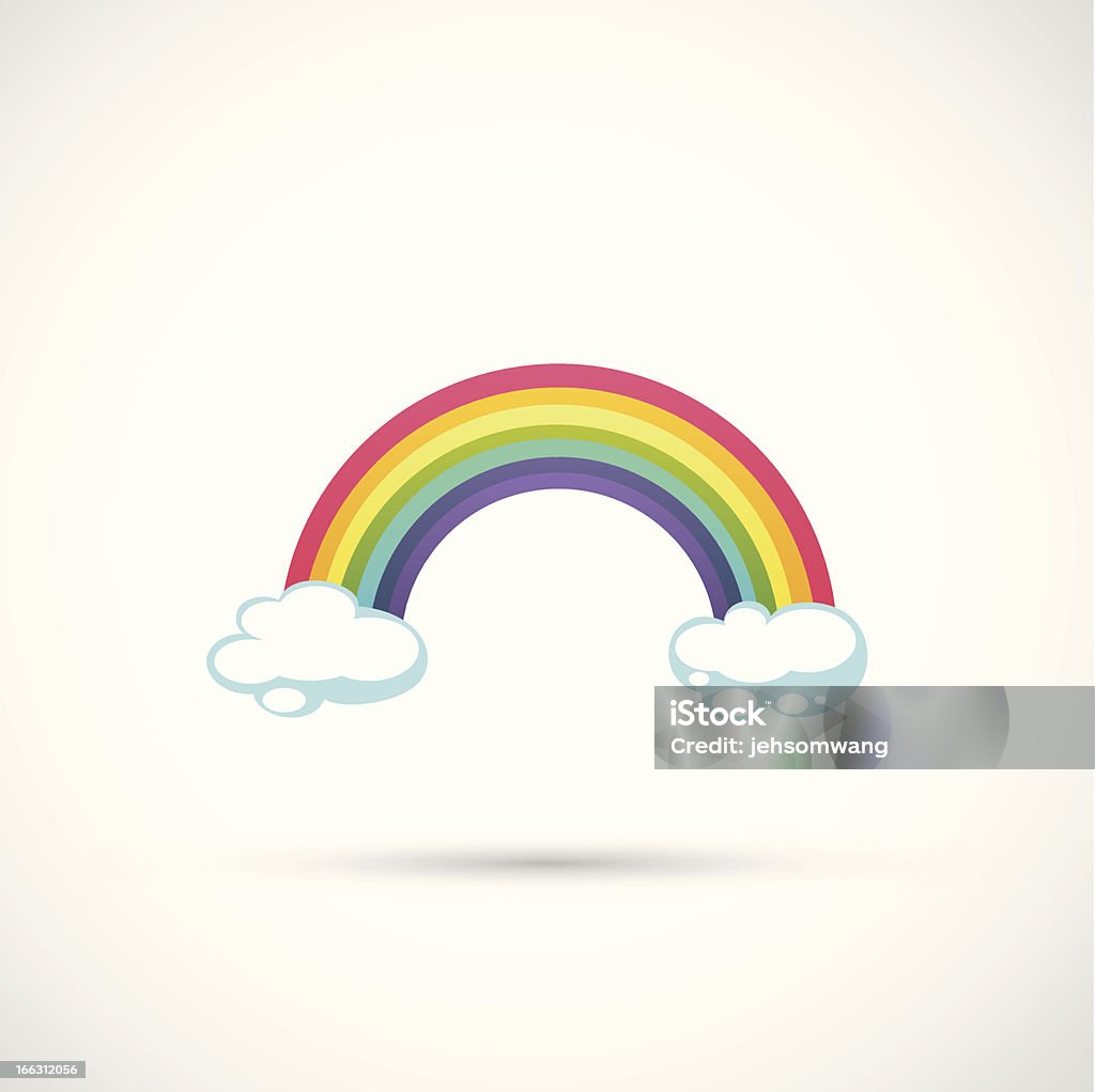 rainbow and clouds in the sky icon rainbow and clouds in the sky icon vector Rainbow stock vector