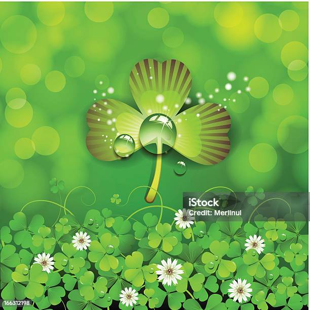 Saint Patricks Day Card Stock Vektor Art und mehr Bilder von Bewegungsunschärfe - Bewegungsunschärfe, Blume, Dekoration