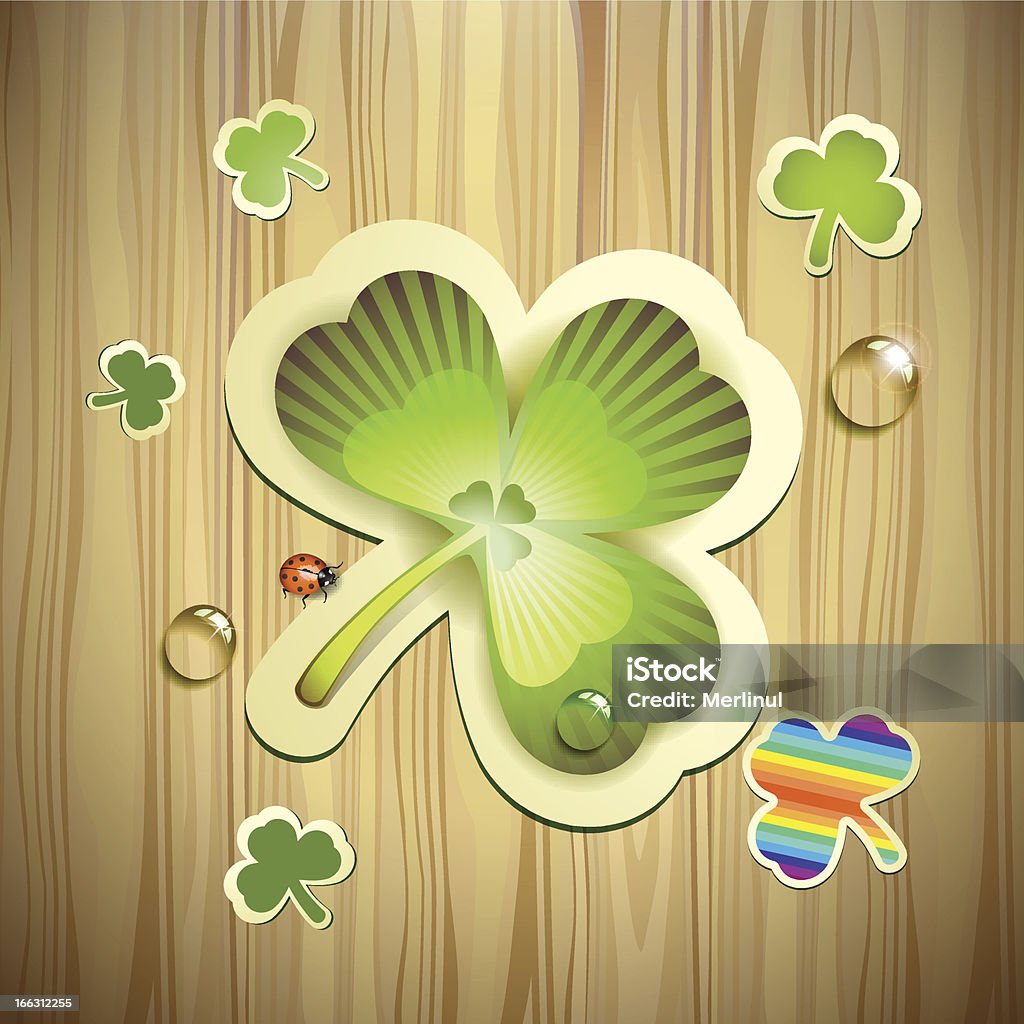 Cartão do Dia de São Patrick - Royalty-free Cor verde arte vetorial