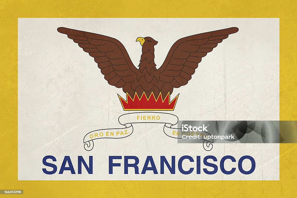 Grunge Stadt San Francisco-Flagge - Lizenzfrei San Francisco Stock-Illustration