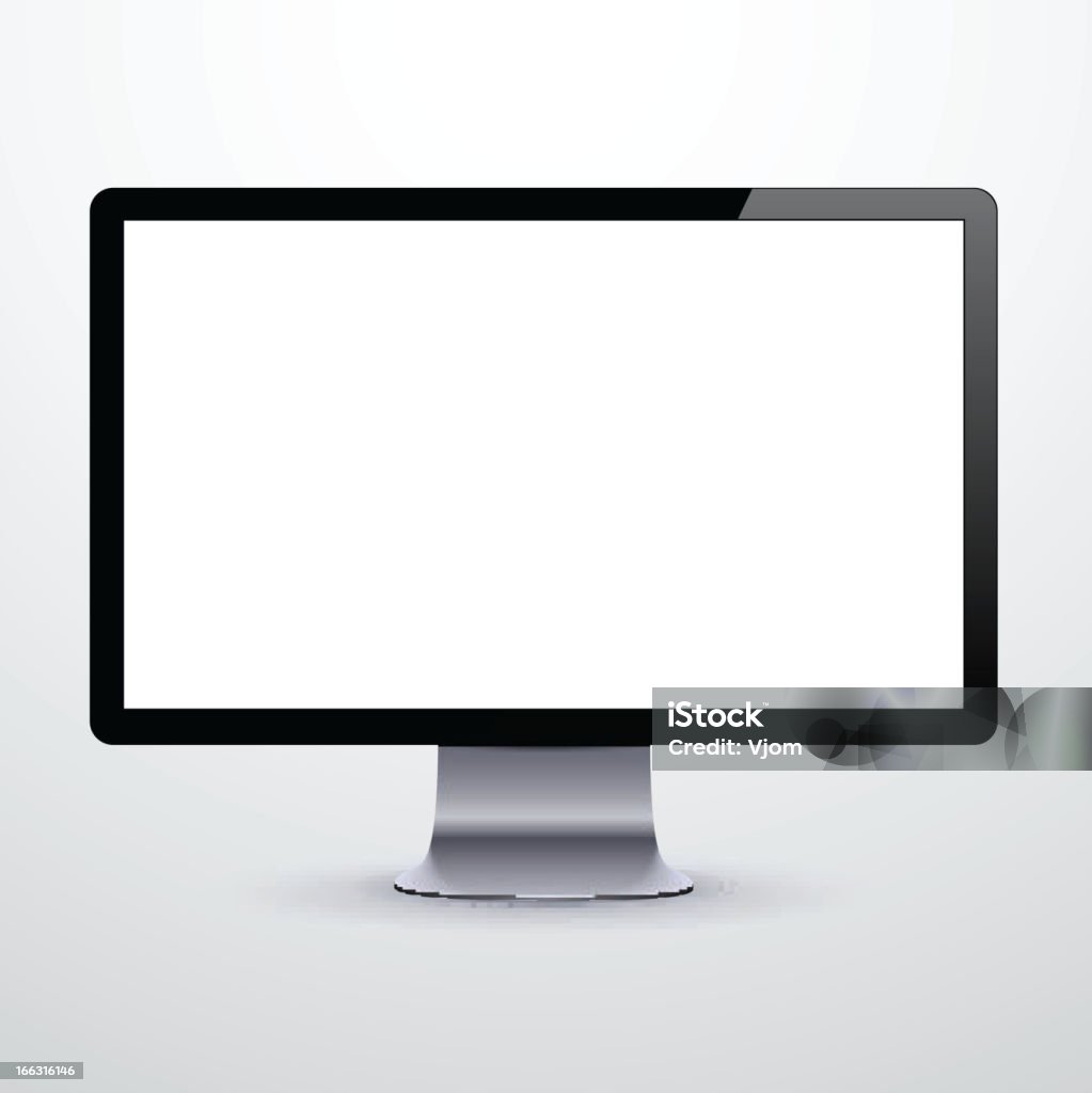 monitor LCD moderna. - Vetor de Alumínio royalty-free