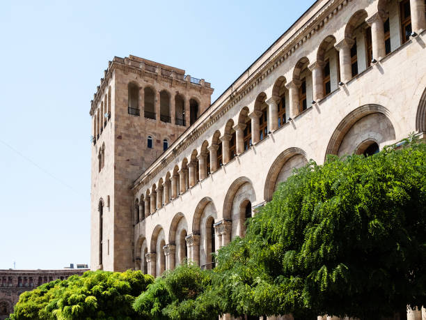 istock wall and tower of Government House in Yerevan 1663182057