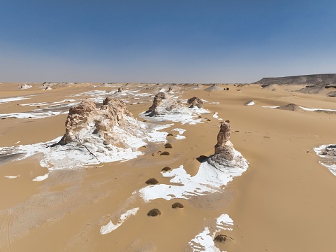 Mangystau desert landmark, Kyzylkup area, Kazakhstan. Rock strata formations