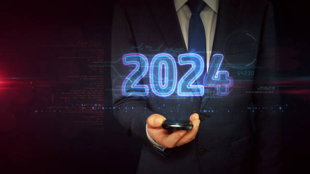 istock 2024 year futuristic hologram on businessman hand 1663211109