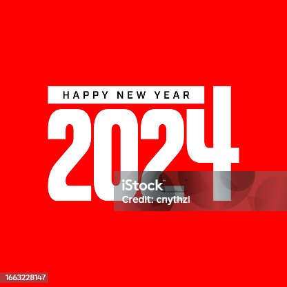 istock 2024 New Year Design Template with Typography Logo Vector Illustration. Modern Background for Cover, Web Banner and Greeting Card etc. 1663228147