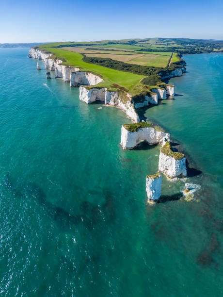 istock Aerial view of Old Harry Rocks 1663231270