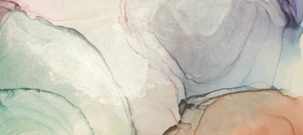 Art Abstract color horizontal smoke background. Marble texture. Alcohol ink colors.
