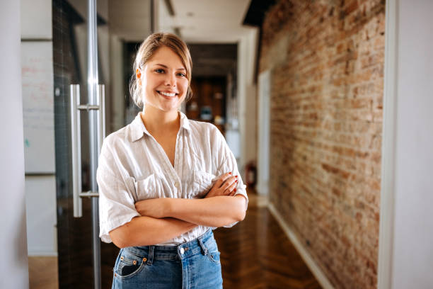 istock Confident businesswoman in modern office 1663266343