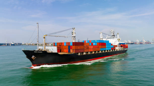 istock cargo logistic container ship sailing in sea to import export goods and distributing products to dealer and consumers worldwide, by container ship Transport, commercial port background, 1663272705