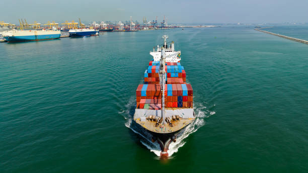 istock cargo logistic container ship sailing in sea to import export goods and distributing products to dealer and consumers worldwide, by container ship Transport, commercial port background, 1663272706