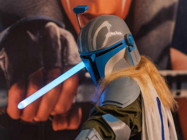 COLOGNE - AUG 25, 2023: Jango Fett Bounty Hunter Mandalore Performer at Gamescom Expo