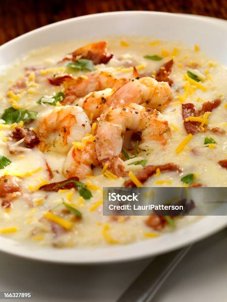 Shrimp And Grits Stock Photo - Download Image Now - Grits, Shrimp - Seafood, American Culture