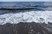 White Sea, Kola Peninsula. Sea waves, North.