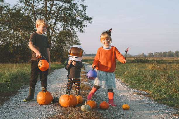 istock Treat or trick! Halloween Kids Holidays Concept. 1663319903