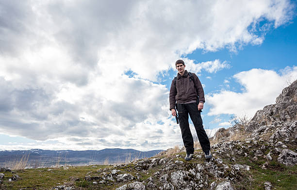 istock Young Hiker At Mountain Top 166339994