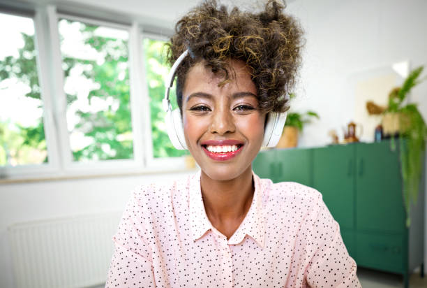 istock Young woman during video call 1663428899