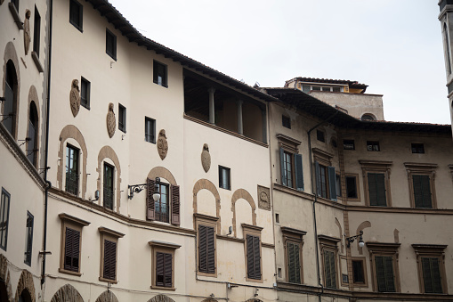 Views from the houses on the charming streets of Florence, Italy