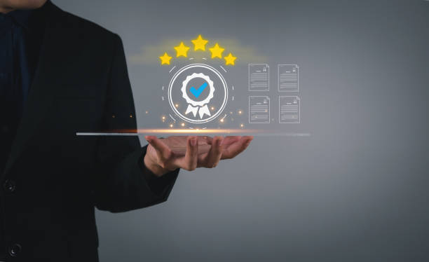 istock Quality assurance concept top service 5 star 1663520724