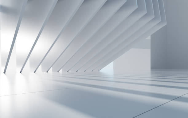 istock Abstract outdoor geometric building, 3d rendering. 1663532744