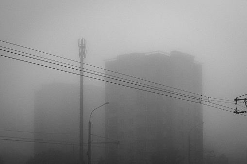 City in the fog